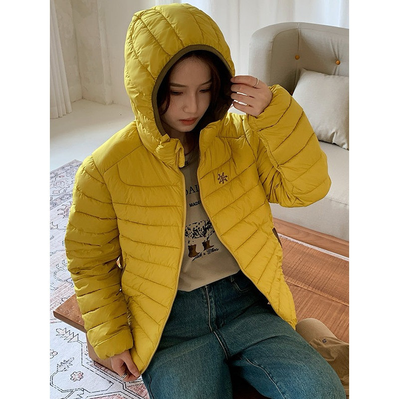 排骨服秋冬连帽保暖防寒轻薄款百搭宽松大码小个子棉服外套女洋气