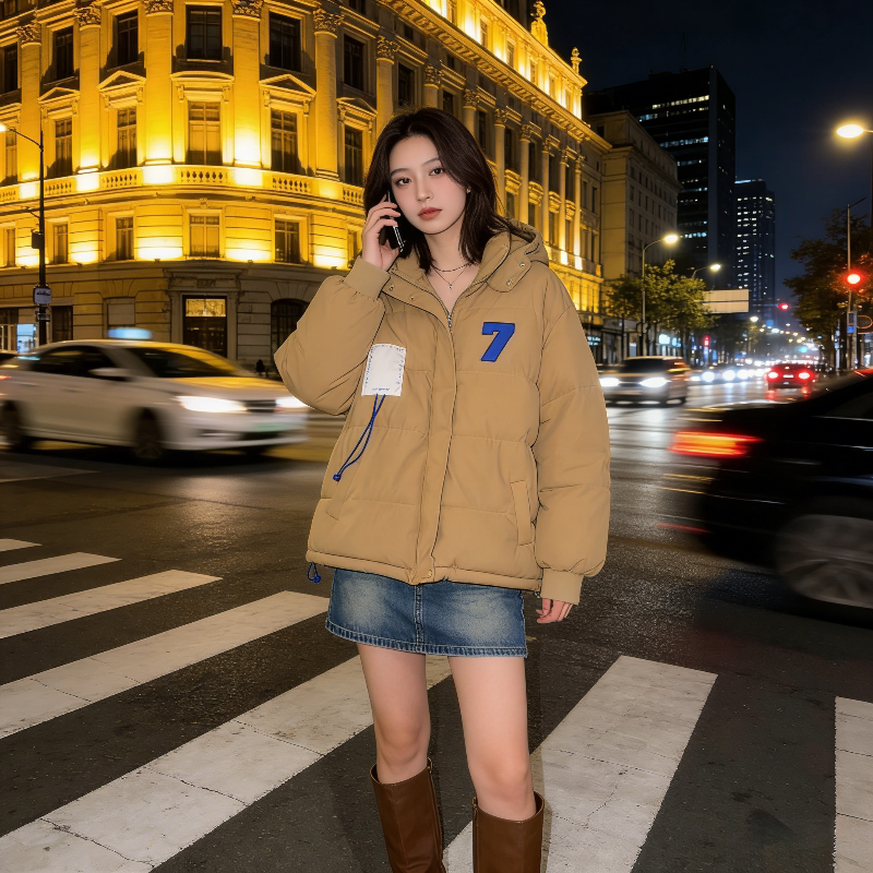 冬季慵懒风设计感加厚保暖防寒宽松大码小个子棉服外套女面包服潮