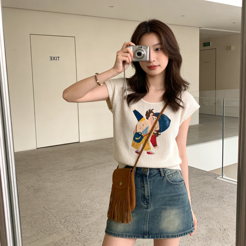 欧货小衫2026爆款夏季镂空短袖女t恤衫气质高级感内搭针织上衣服