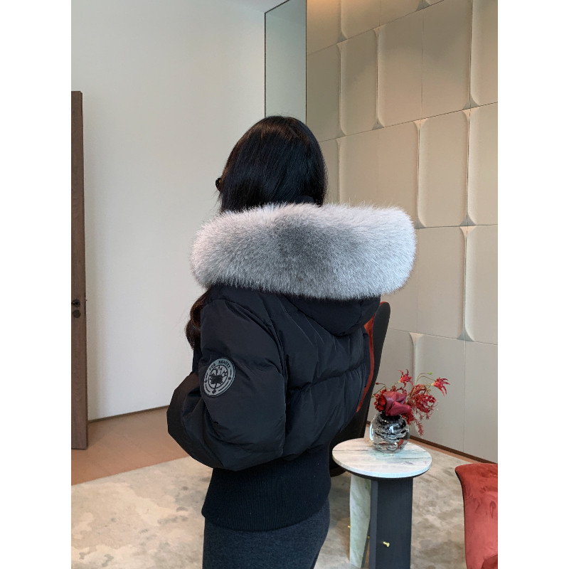 欧货大毛领设计感连帽加厚保暖防寒短款宽松棉服外套女面包服棉袄
