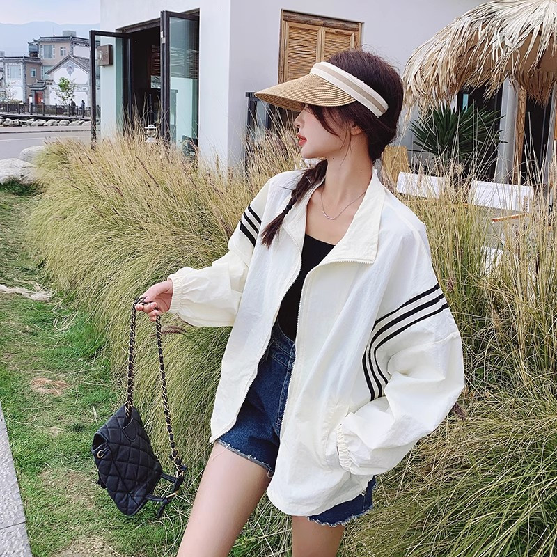 夏季薄款冰丝透气设计感立领宽松大码小个子防晒衣外套女空调罩衫