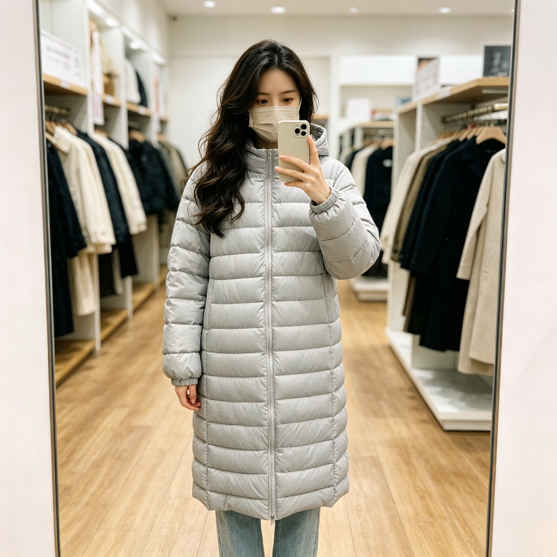 中长款过膝连帽加厚保暖防寒宽松小个子棉服外套女休闲百搭面包服