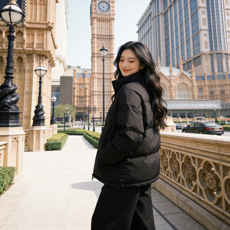 冬季慵懒风宽松大码小个子加厚保暖防寒百搭棉服外套女面包服棉袄