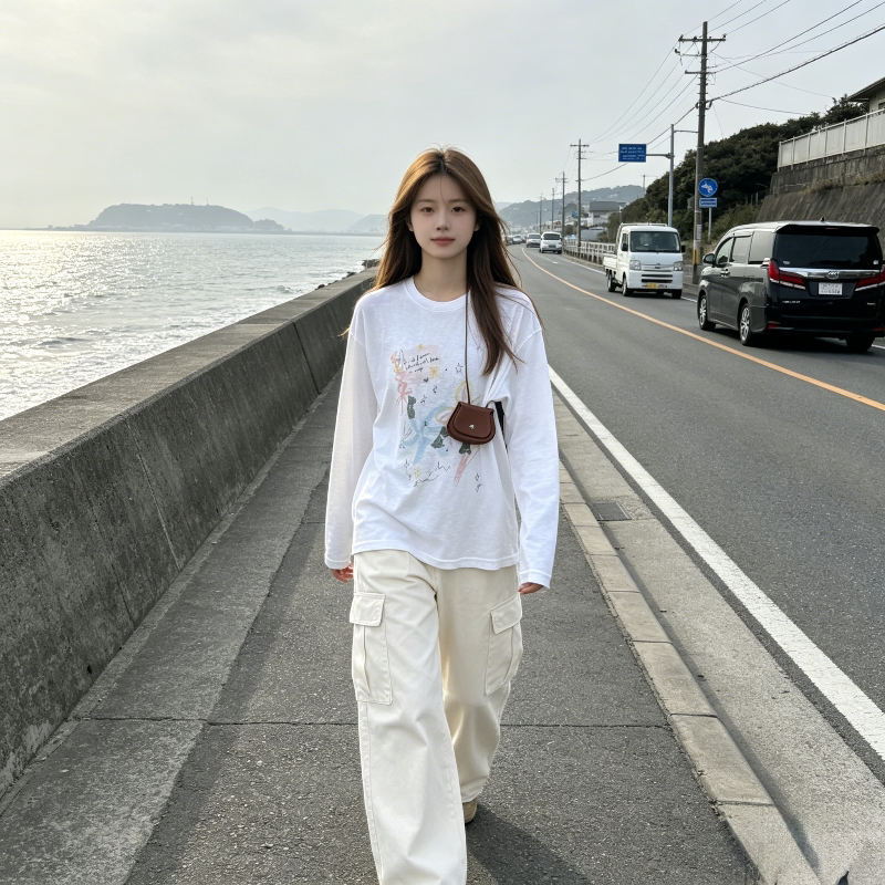 夏季慵懒风宽松大码小个子长袖网纱防晒T恤上衣女洋气减龄空调衫