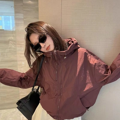 慵懒风设计感连帽宽松大码小个子薄款冰丝透气防晒外套女空调罩衫
