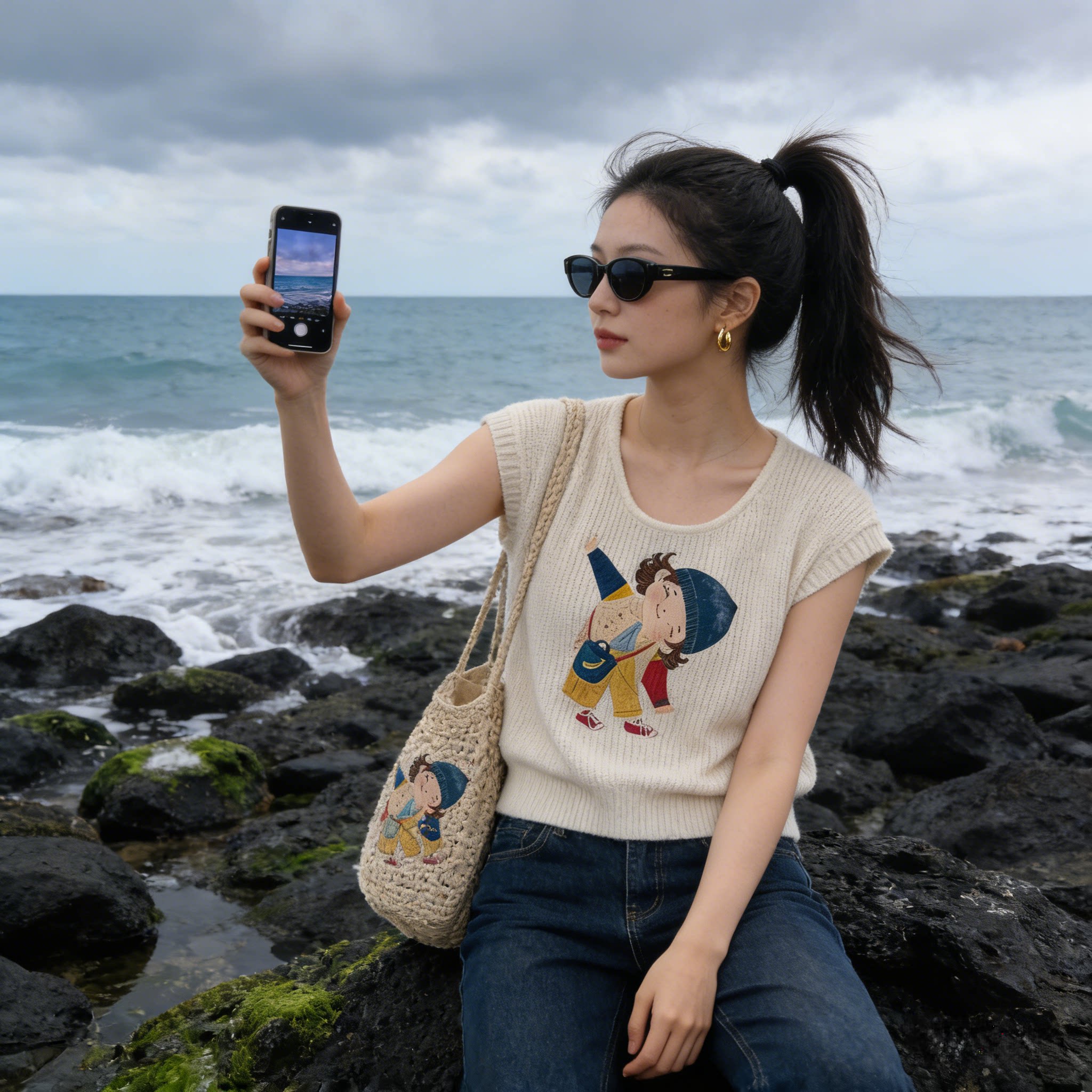 纯欲冰丝短袖针织衫女2026新款爆款夏季t恤衫时尚洋气显瘦ins上衣