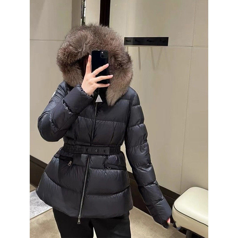 欧货大毛领连帽加厚保暖防寒收腰显瘦小个子宽松棉服外套女洋气潮