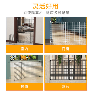 防猫门栏网室内宠物栅栏可伸缩护栏50CM高猫栅栏隔离栏阻拦门挡板
