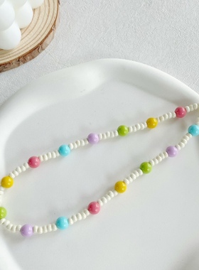 手工串珠亚克力原创情侣