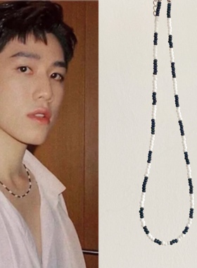 明星同款项链串珠手工圆珠链男女