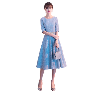 法式小晚礼服女2026新款夏季平时可穿宴会合唱名媛气质演出连衣裙