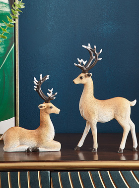 酒柜别墅装饰摆饰招财鹿客厅电视柜摆设玄关创意家居新房乔迁礼物