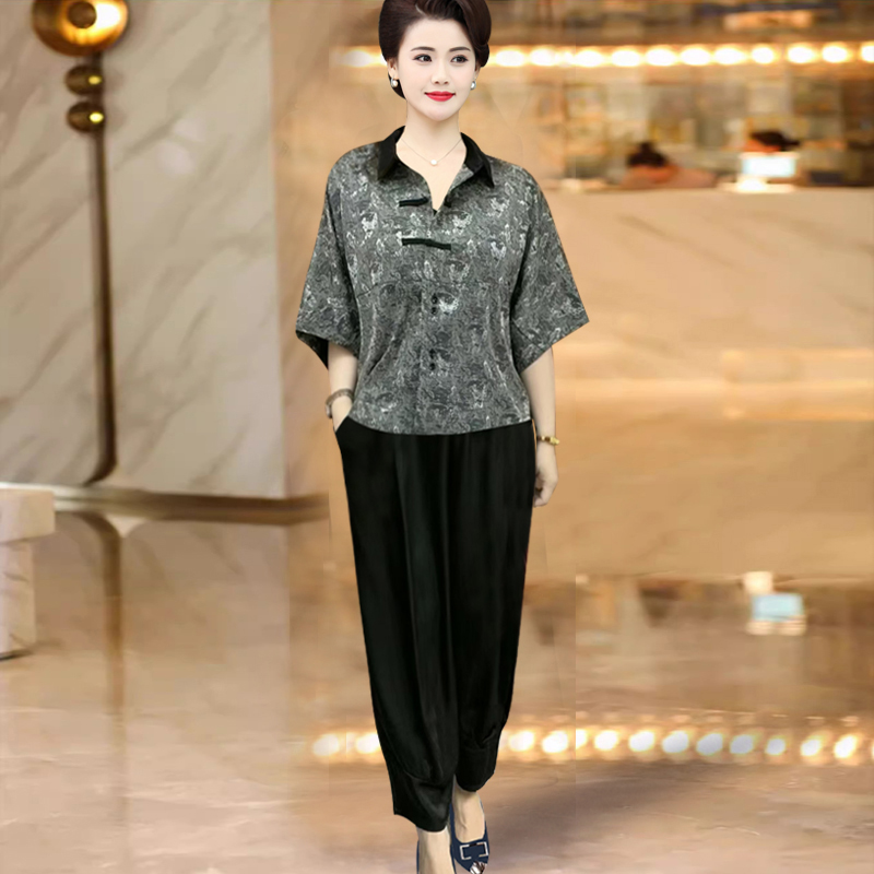 真丝蝙蝠袖宽松T恤女夏季桑蚕丝