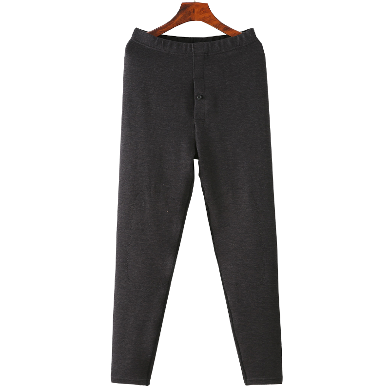 男士高腰护膝秋裤德绒薄保暖裤单件内穿衬裤大码弹力修身显瘦新款