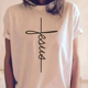 Cross shirt religious Faith women christian clothes纯棉T恤