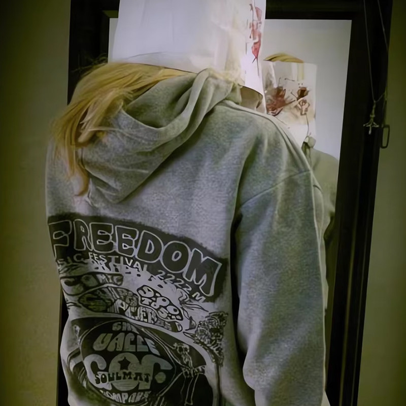 Simon Henriksson Hoodies Cry of Fear纯棉宽松后背印花男女卫衣