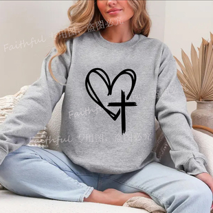 Pullovers Fear Women Fashion Sweatshir Faith Religious Over