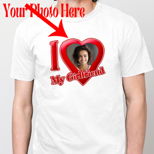 Custom Men T Shirt Photo Print照片定制短袖T恤送男友礼物上衣