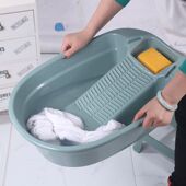 搓衣盆家用带搓板塑料盆加厚宝宝洗衣板学生宿舍用品搓衣盆洗衣盆