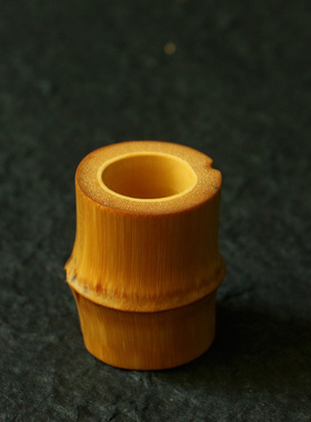 纯手工制作天然竹节小盖置竹茶具