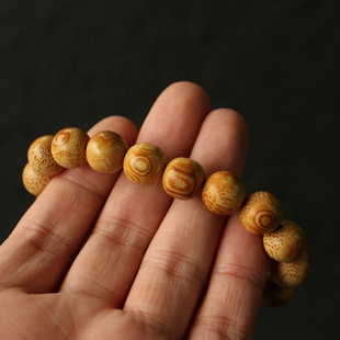 纯手工制作天然独眼竹钉老竹根手串文玩竹雕竹制把玩珠串手链手镯