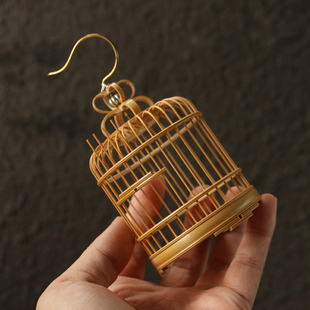 精品纯手工制作天然老玉竹丝小虫笼竹制蝈蝈笼虫具竹叫笼子鸣虫具