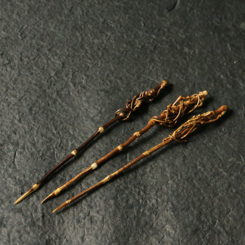 纯手工制作天然紫竹发簪竹茶针