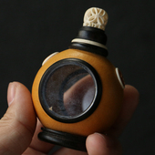 纯手工制作天然老葫芦有机金钟竹蛉小虫具鸣虫盒花瓶型虫玩具蛐蛐