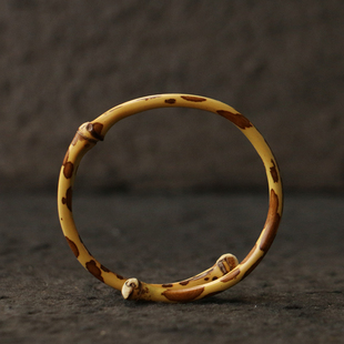 精品纯手工制作天然梅妃竹文玩女士手镯竹枝手环手链配饰竹雕手串