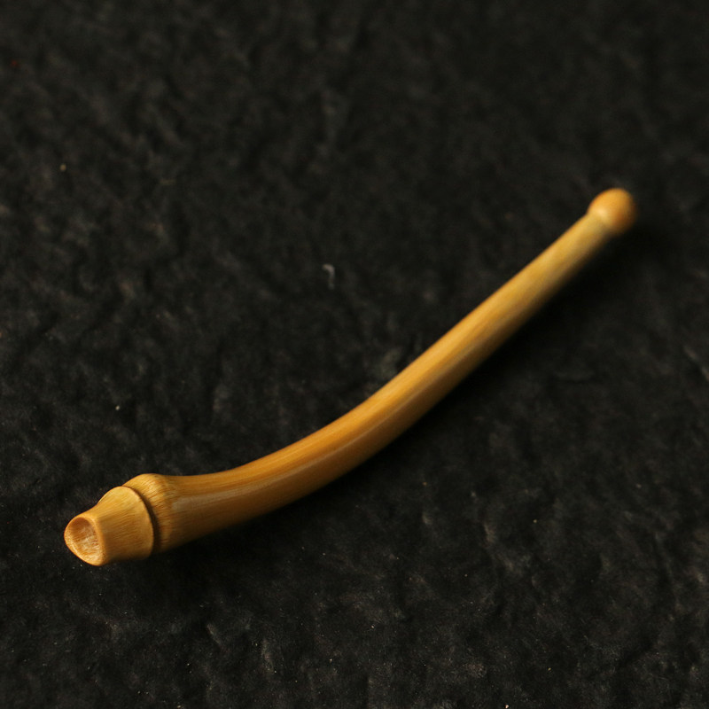 精品纯手工制作天然异形老玉竹枝小烟嘴竹雕竹制烟嘴小把件不过滤