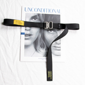 潮牌工装 机能卡扣皮带 男女青年ins风牛仔裤 裤 眼镜蛇插扣帆布腰带