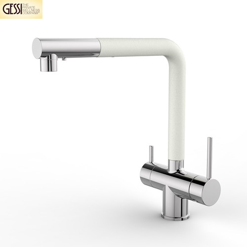 意大利捷仕GESSI厨房菜盆抽拉龙头带净水多功能冷热水三合一水槽