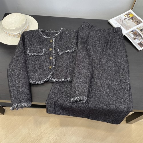 高级感时尚冬季套装气质优雅加厚小香风减龄两件套K#16