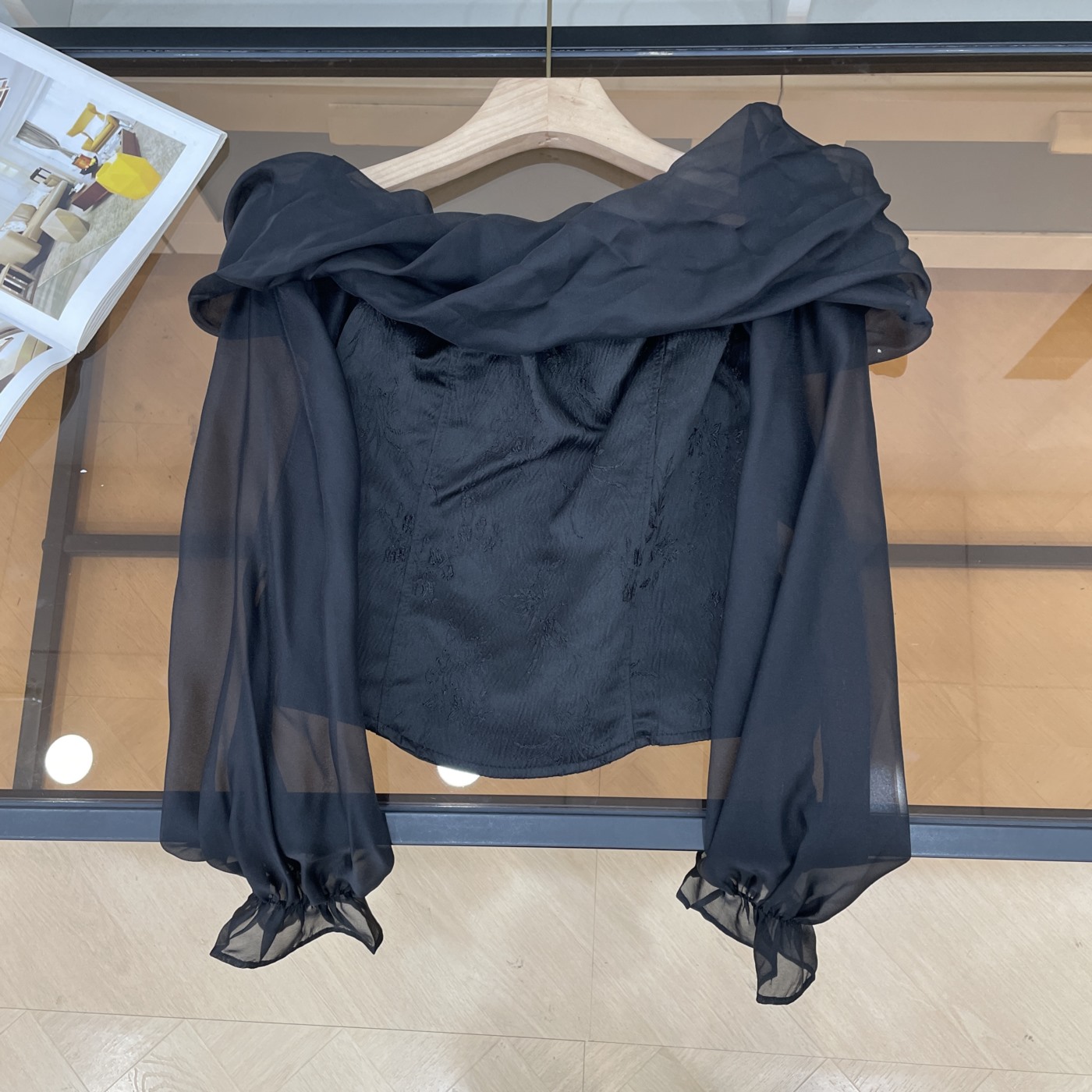 衬衫纯色一字领套头长袖修身显瘦休闲上衣女2025秋季I#28