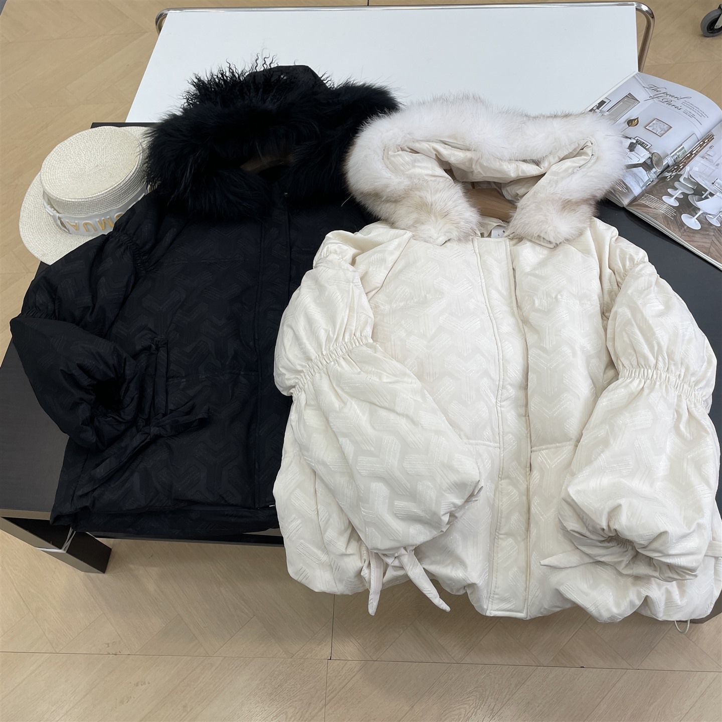 冬季新款重磅毛毛拼接法式慵懒通勤风美式复古百搭外套K#10