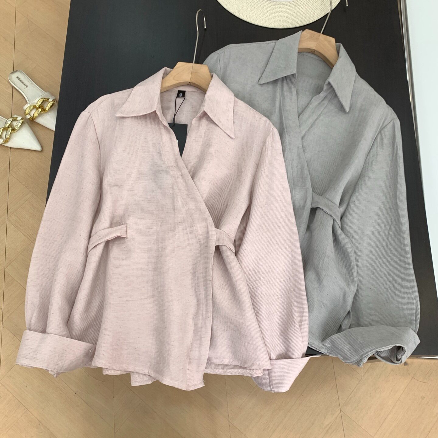 外套2025秋季新款宽松纯色长袖上衣女休闲小众设计I#16