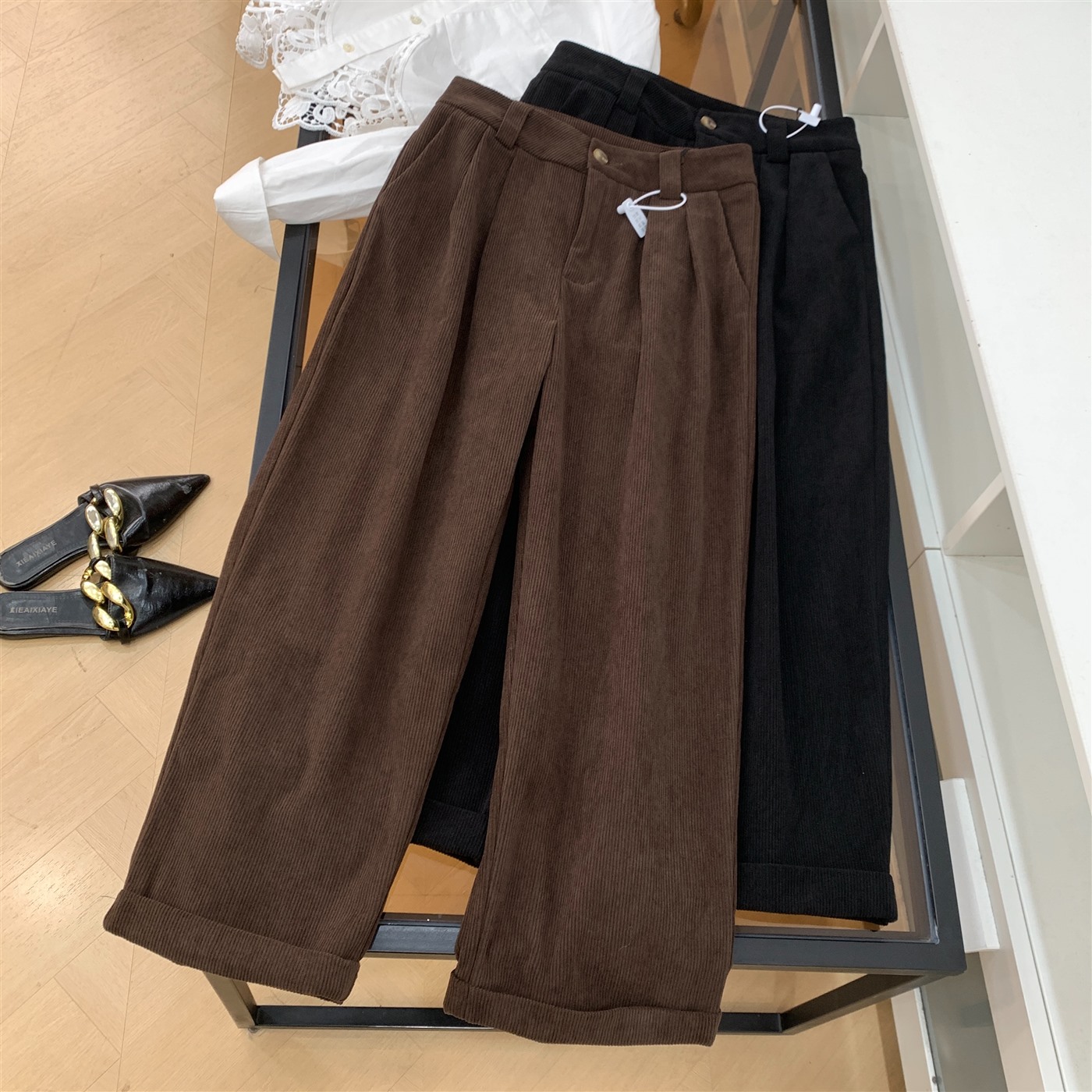 直筒百搭自然休闲类纯色秋季