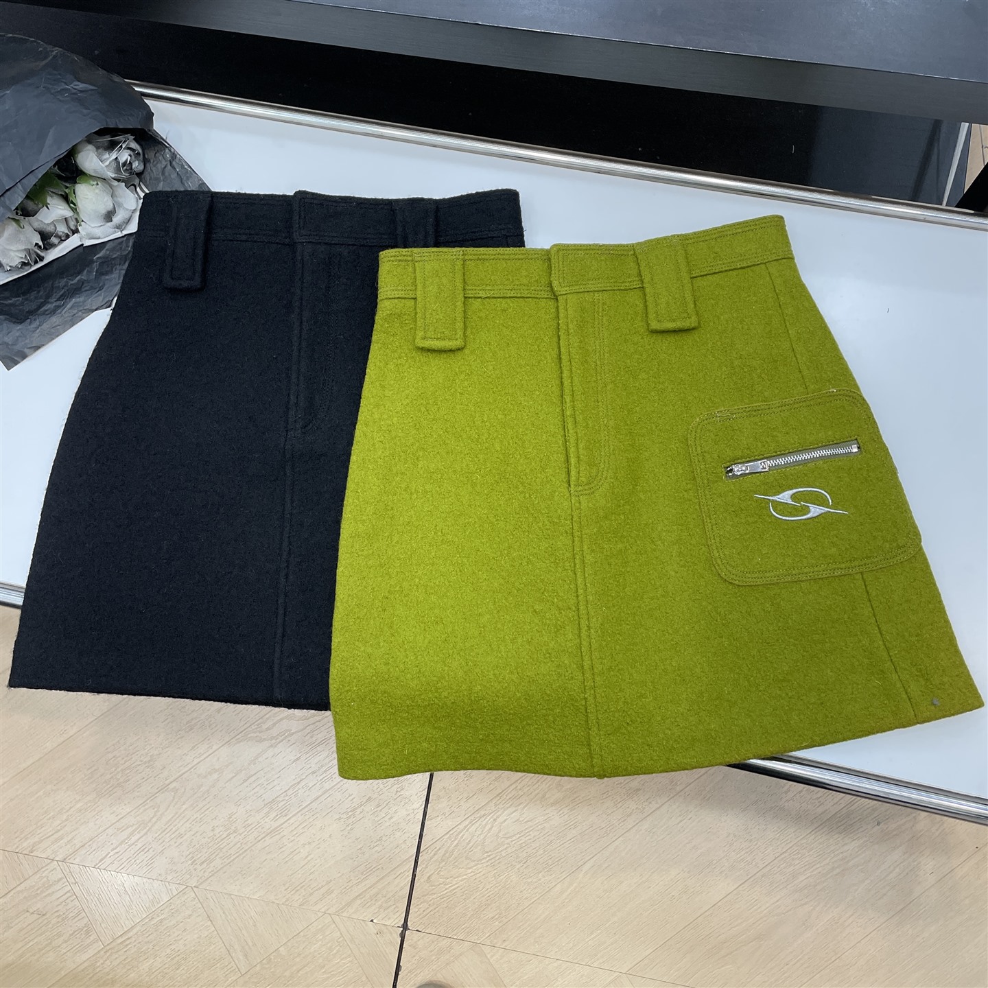 2025年秋季新款休闲宽松高腰显瘦A字裙时尚百搭纯色短裙J#