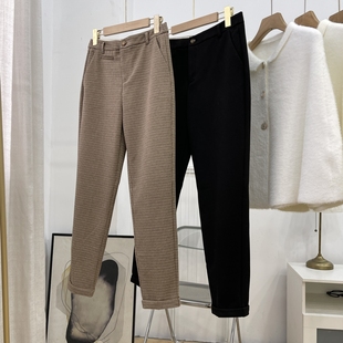 女秋冬2025新款 微喇叭裤 高腰显瘦修身 弹力休闲裤 休闲裤 楠
