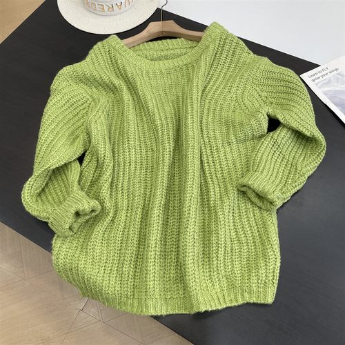 纯色简约长袖上衣女秋季新款通勤风百搭时尚针织衫K#10