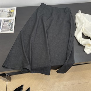 百搭高腰显瘦气质A字裙女L 半身裙韩版 新款 2025秋冬季