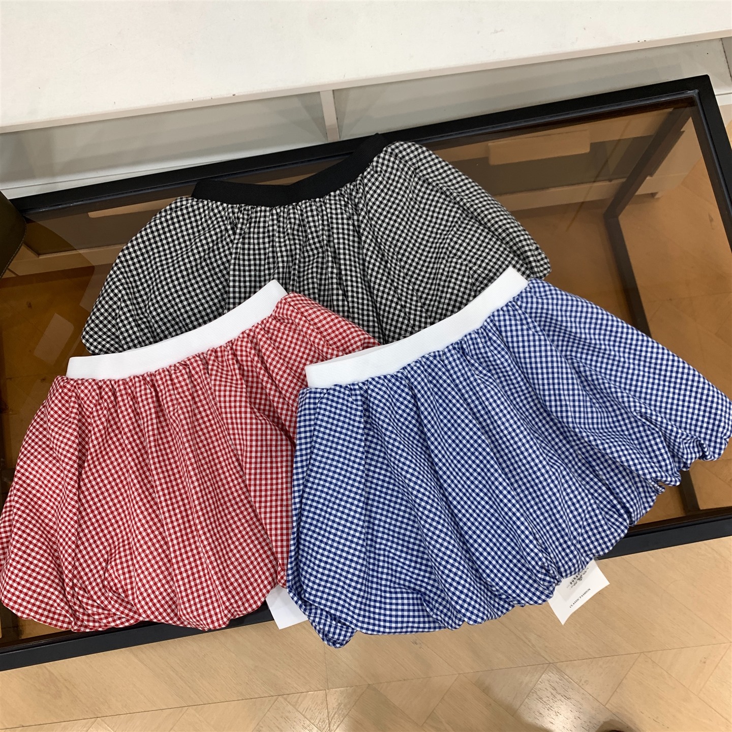 2025年夏季新款韩式甜美休闲百搭A字裙高腰显瘦格子短裙J#