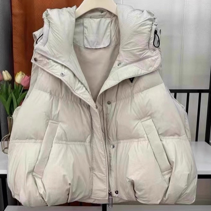 今年流行特惠2025秋冬新款连帽棉服马甲女装时尚百搭宽松无袖坎肩