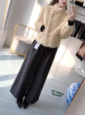 今年流行特惠25978新大爱美依缘2025冬季新款韩系立领毛毛外套