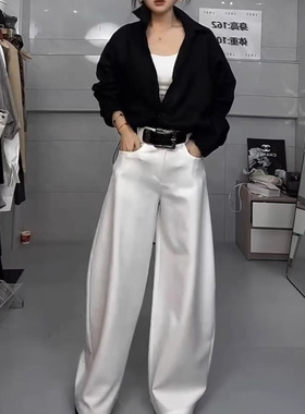 今年流行特惠25062大爱美依缘2025春季新款时尚黑色长袖衬衫高腰