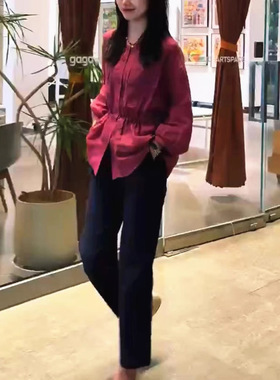 今年流行特惠25233大爱美依缘2025新款小个子收腰防晒衬衫简约