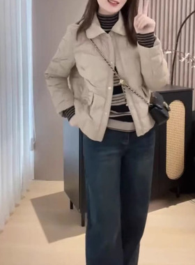 今年流行特惠241121大爱美依缘2025冬季新款爆款小个子翻领短款