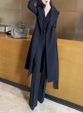 今年流行特惠23770大爱美依缘2025新款韩版翻领中长款大衣时尚
