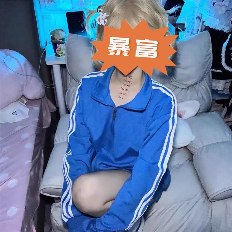 抖音亚文化拉链外套可爱红色春秋卫衣宅系日系二次元女生长袖