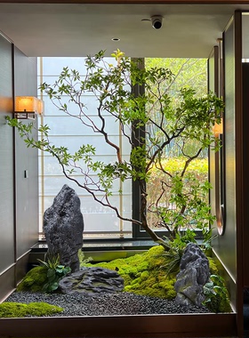 玻璃钢青龙石枯山水造景摆件装饰